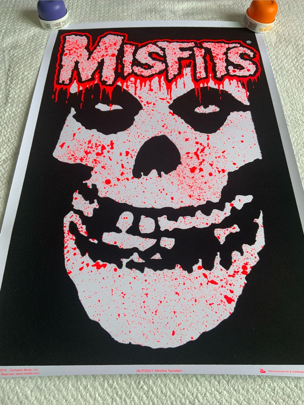 Scorpio Posters Misfits Skull Splatter Black Light Poster - Picture 8 of 11